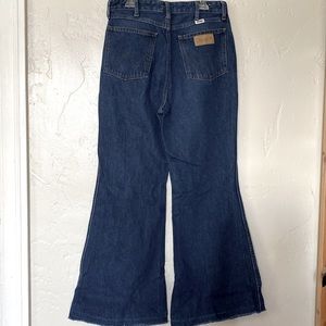 Wrangler Wanderer Denim High Waist Flare Jeans W28 L28 Raw Hem